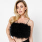 Feathered Crop Top