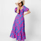 Combo Floral Bow Tie Maxi Dress