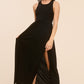 Vestido maxi con cuello redondo