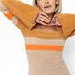 Long Sleeve Color Block Sweater Dress