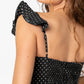 Pin Dot Corset Flutter Dress