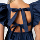 Back Tie Ruffle Sleeve Mini Dress