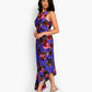 Midnight Floral Asymmetrical Dress