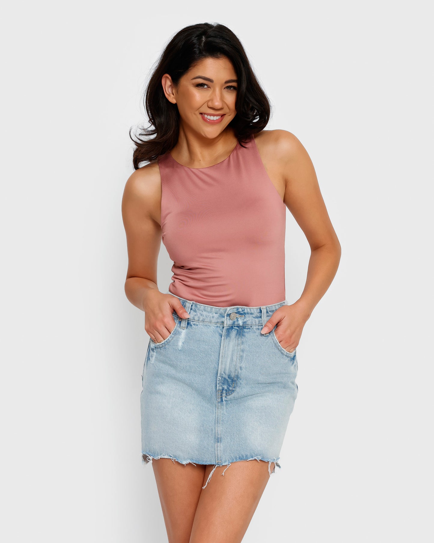 Halter Neck Sleeveless Bodysuit