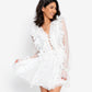 White Ruffle Mini Dress