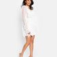 White Ruffle Mini Dress