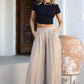 Pleated Wide Leg Pants