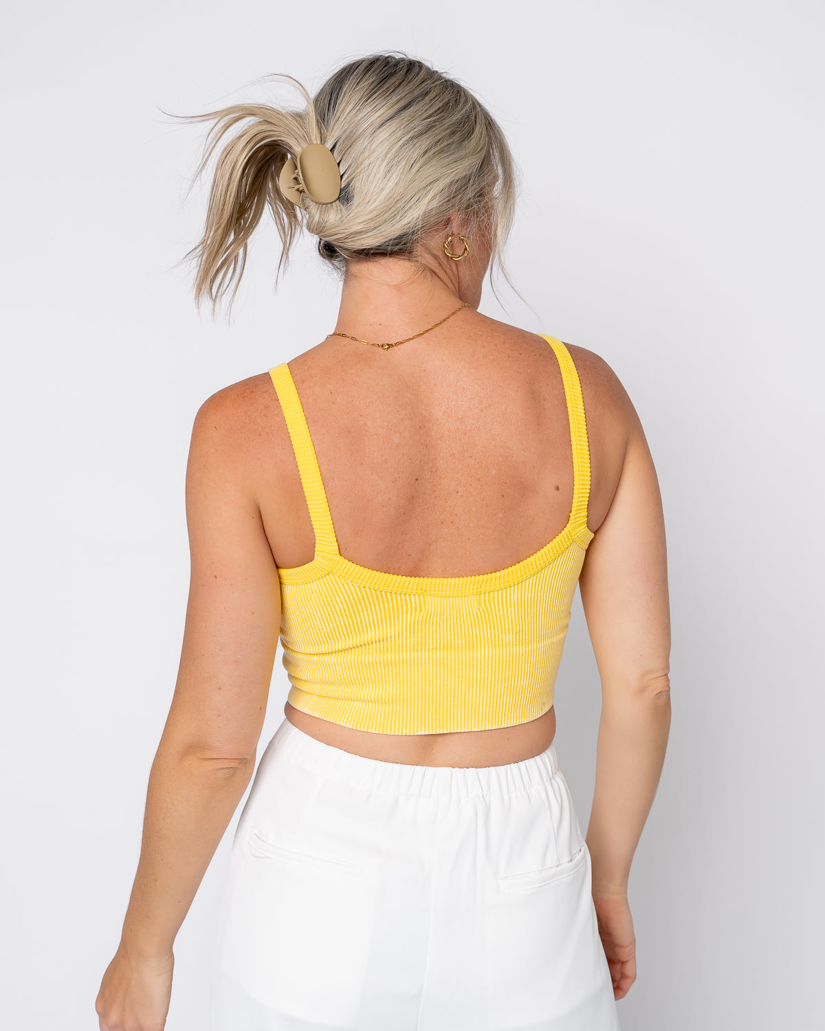 Cropped Tank Top Ribbed Cami